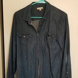 J. Crew Dark Chambray Button Down